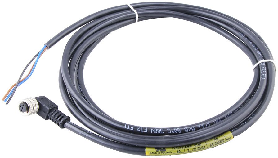 MOLEX - Sensor/Actuator/Power cable - NC-3P-FE-90-2M-PVC-NUT-0.25