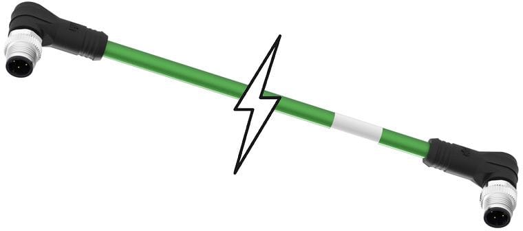 MOLEX - Sensor/Actuator/Power cable - CSE M12 ETH 4P DC MA MA RA WSOR 1M DE