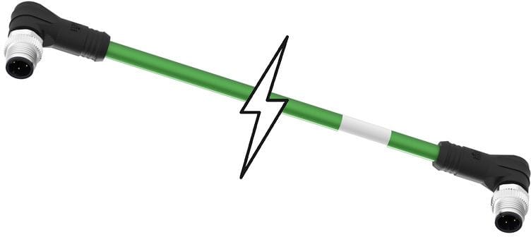 MOLEX - Sensor/Actuator/Power cable - CSE M12 ETH 4P DC MA MA RA WSOR 2M DE