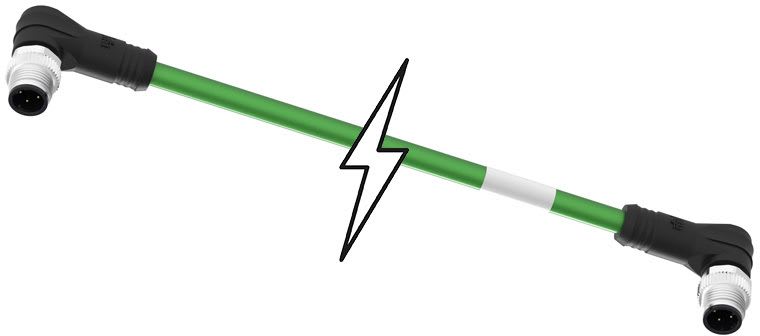 MOLEX - Sensor/Actuator/Power cable - CSE M12 ETH 4P DC MA MA RA WSOR 5M DE