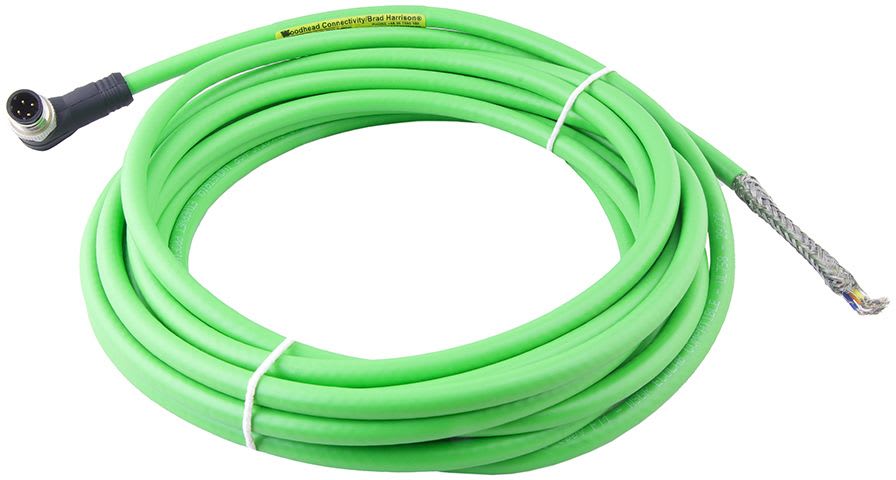 MOLEX - Sensor/Actuator/Power cable - CSE M12 ETH 4P DC MA RA WSOR 5M SE