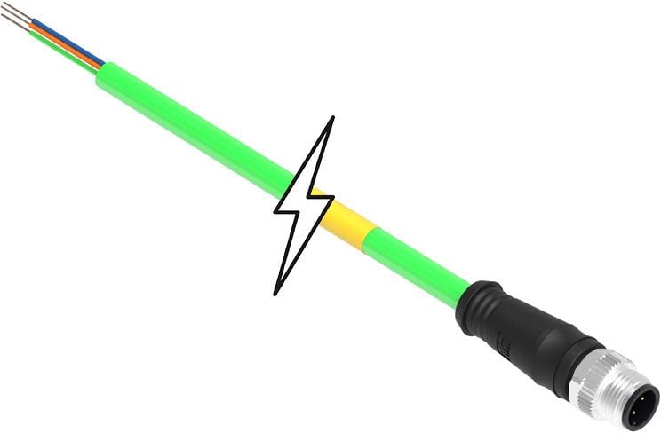 MOLEX - Sensor/Actuator/Power cable - CSE M12 ETH 4P DC MA STR WSOR 10M SE