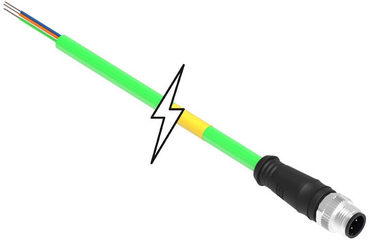 MOLEX - Sensor/Actuator/Power cable - CSE M12 ETH 4P DC MA STR WSOR 30M SE