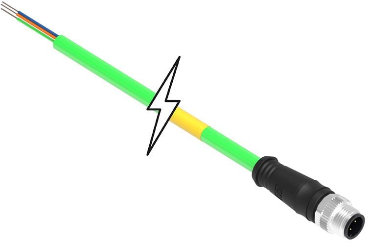 MOLEX - Sensor/Actuator/Power cable - CSE M12 ETH 4P DC MA STR WSOR 5M SE