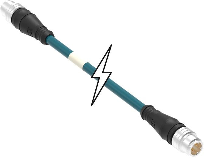 MOLEX - Sensor/Actuator/Power cable - M12-4P(D)-MM/MM-ST/ST-10M-PVC