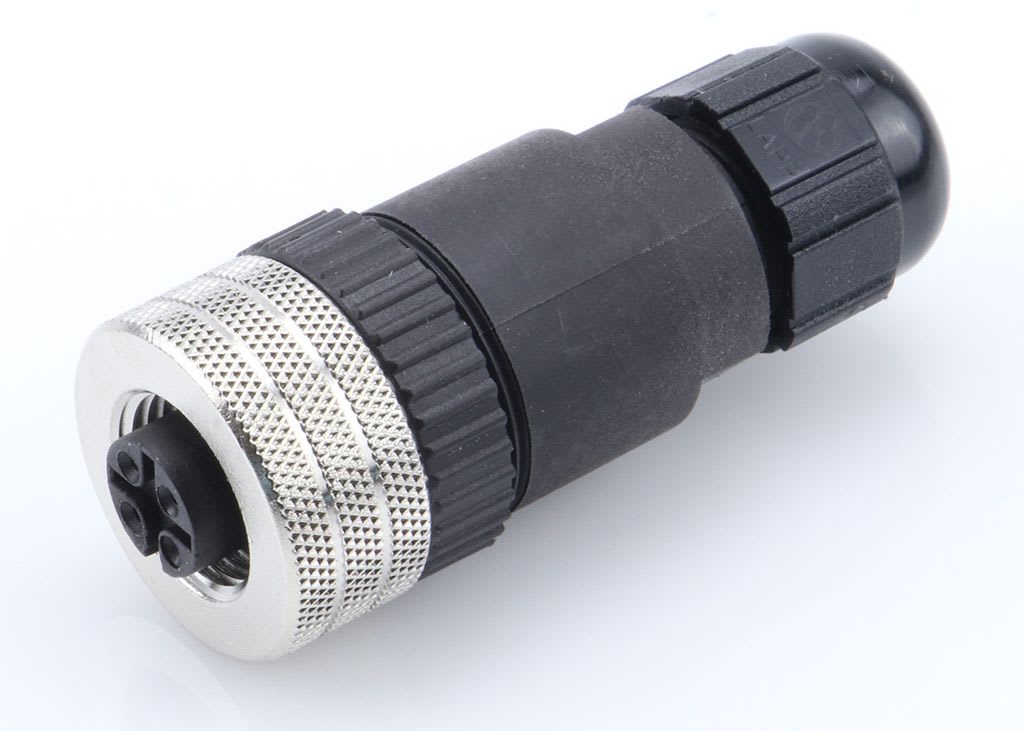 MOLEX - M12 liitin, naaras, 4-nap. - MIC 4P F-ATTCH STR PG7 SCREW