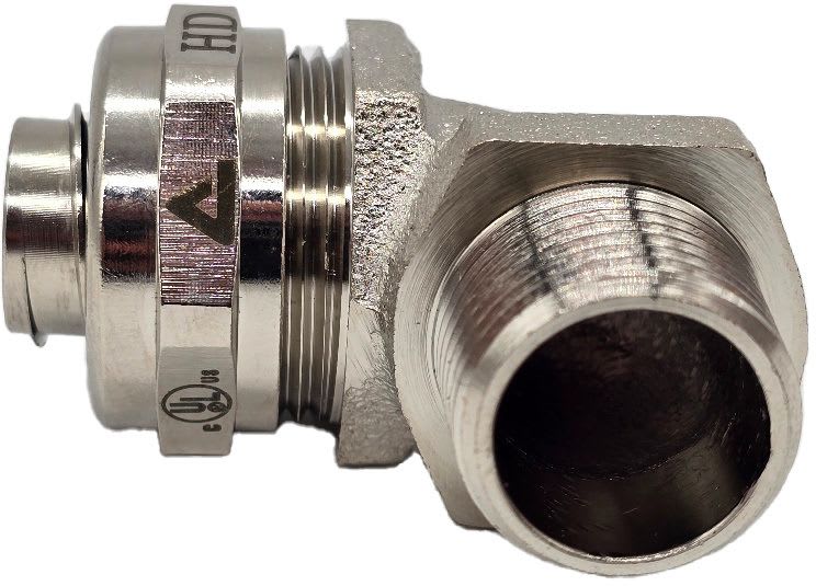 ANAMET - Suojaletkuliitin metalli - Anaconda HD liitin 90° NPT 3/4”