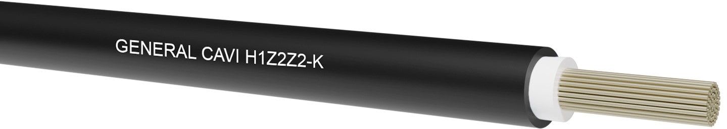 GENERAL CAVI - Aurinkopaneelijohdin-HF - H1Z2Z2-K 1x6 Musta K500 Eca