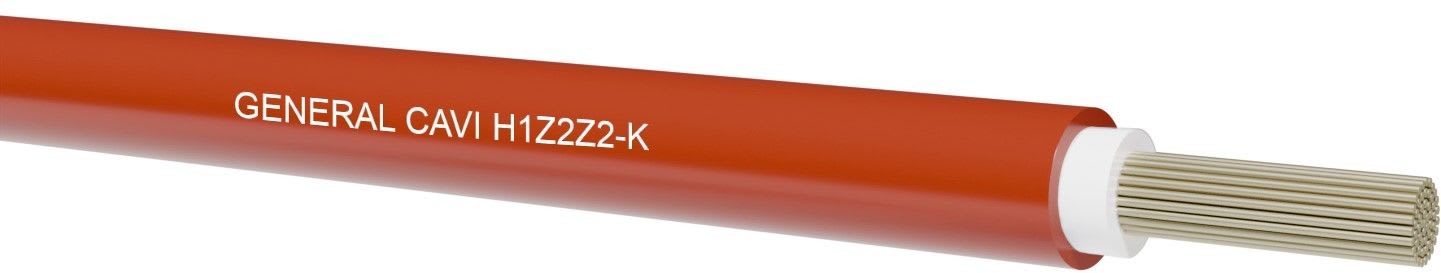 GENERAL CAVI - Aurinkopaneelijohdin-HF - H1Z2Z2-K 1x6 Punainen K500 Eca
