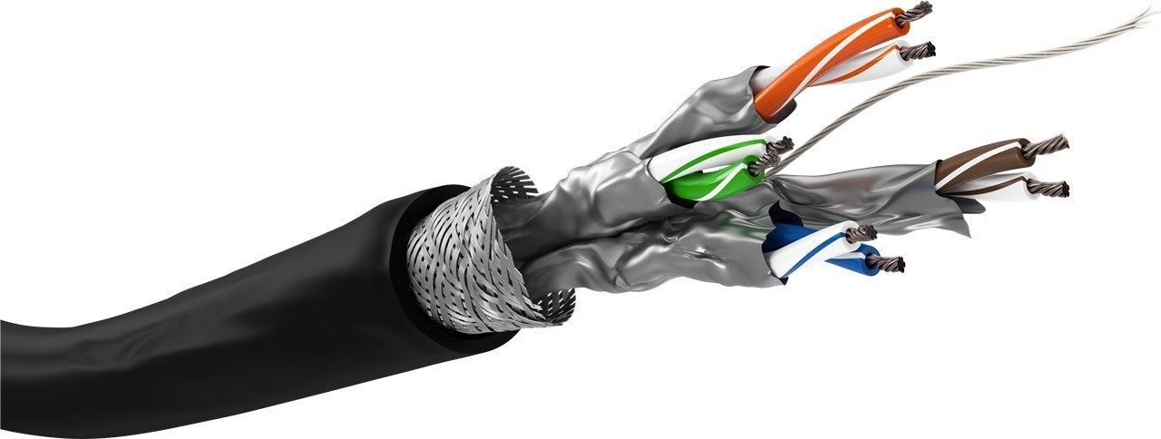GOOBAY - Tietoverkkokaapeli - Cat6 ulk S/FTP must K100 Fca