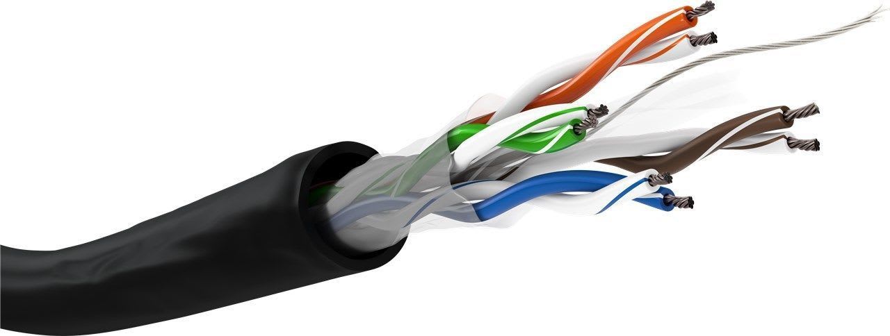 GOOBAY - Tietoverkkokaapeli - Cat6 ulk U/UTP must K100 Fca