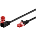 GOOBAY - Kytkentäkaapeli - CAT 6, U/UTP, kulma, 0.25m, mus