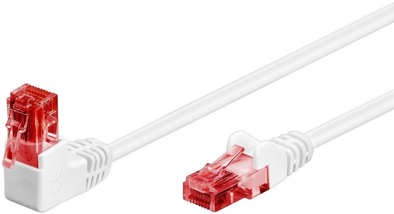 GOOBAY - Kytkentäkaapeli - CAT 6, U/UTP, kulma, 10m, val