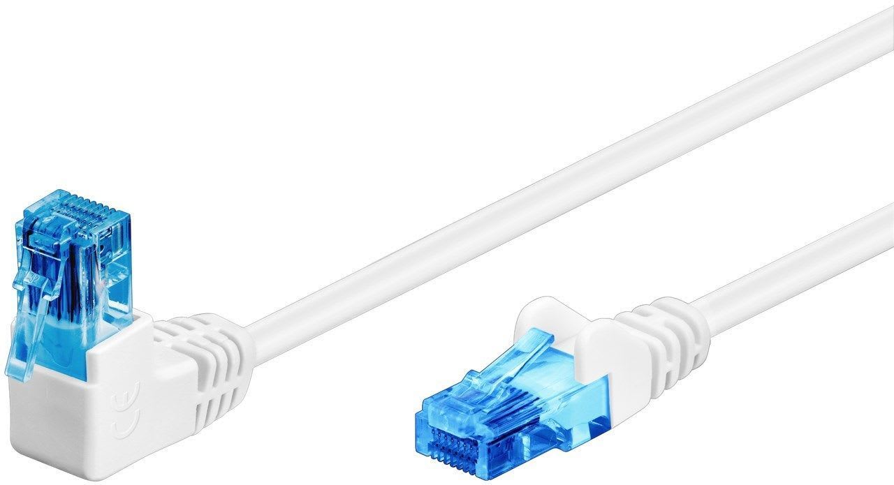 GOOBAY - Kytkentäkaapeli - CAT 6A, U/UTP, kulma, 2m, val