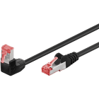 GOOBAY - Kytkentäkaapeli - CAT 6, S/FTP, kulma, 1m, mus