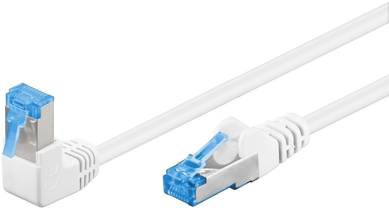 GOOBAY - Kytkentäkaapeli - CAT 6A, S/FTP, kulma, 2m, val