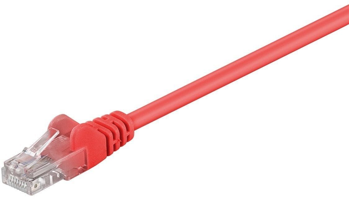 GOOBAY - Kytkentäkaapeli - CAT 5E, U/UTP, 0.5m, pun