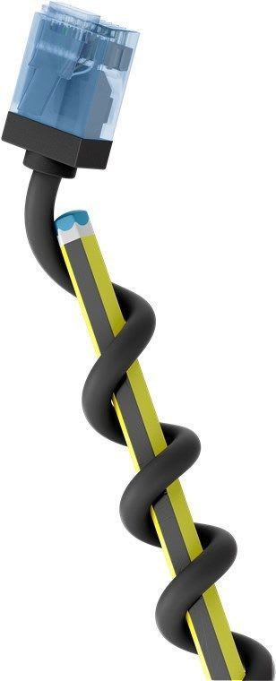 GOOBAY - Kytkentäkaapeli - CAT 6A, U/UTP, jou, ohu, 1m, mus