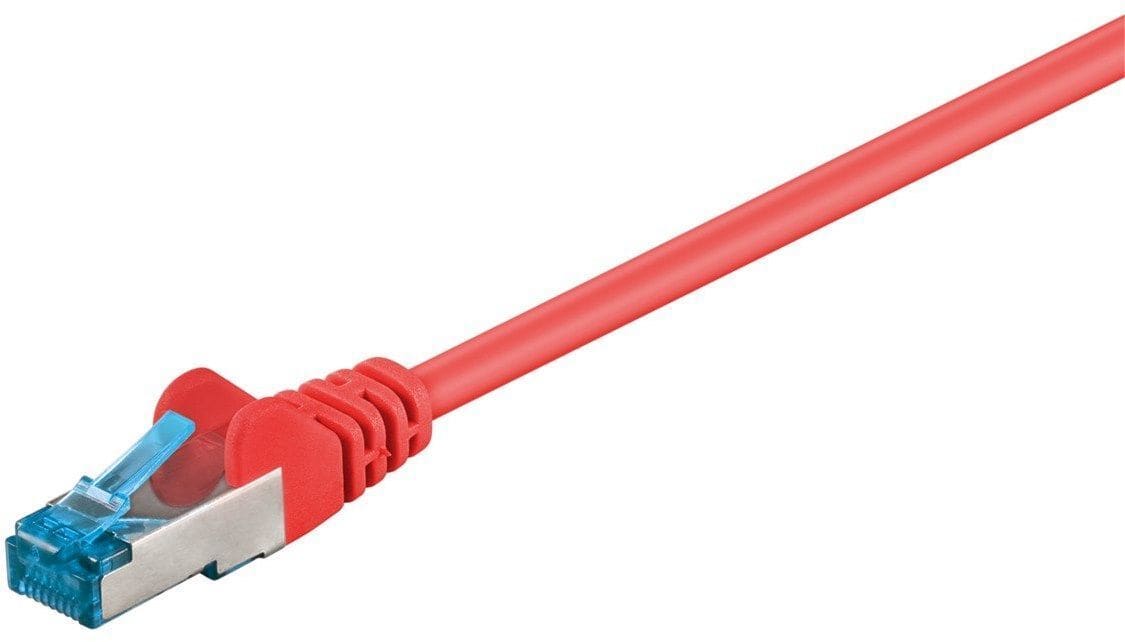 GOOBAY - Kytkentäkaapeli - CAT 6A, S/FTP, 0.5m, pun