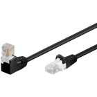 GOOBAY - Kytkentäkaapeli - CAT 5E, U/UTP, kulma, 0.5m, mus