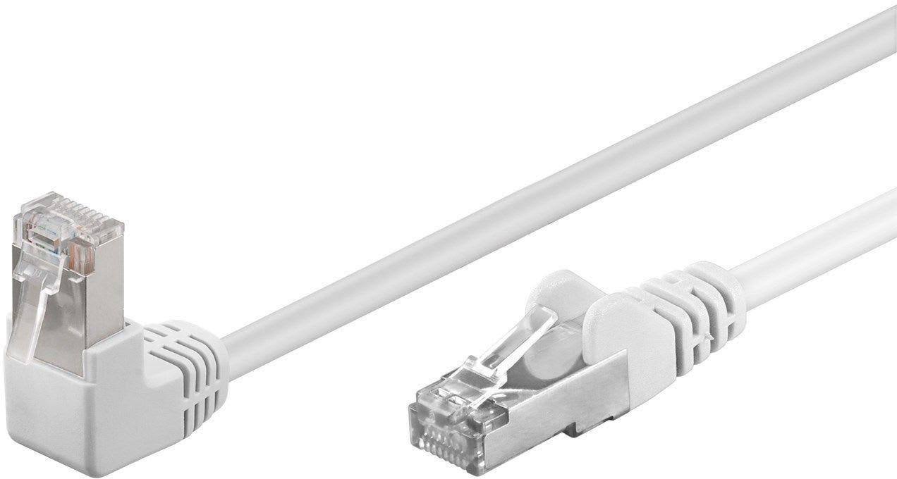 GOOBAY - Kytkentäkaapeli - CAT 5E, F/UTP, kulma, 5m, val