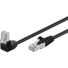 GOOBAY - Kytkentäkaapeli - CAT 5E, F/UTP, kulma, 0.25m, mus