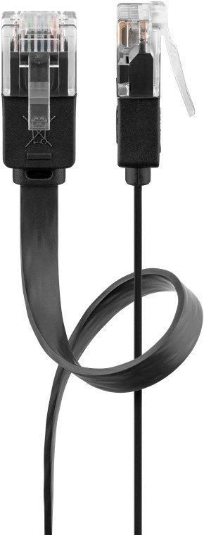 GOOBAY - Kytkentäkaapeli - CAT 6, U/UTP, litt, 2m, mus