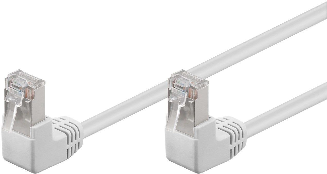 GOOBAY - Kytkentäkaapeli - CAT 5E, F/UTP, kulma, 0.5m, val