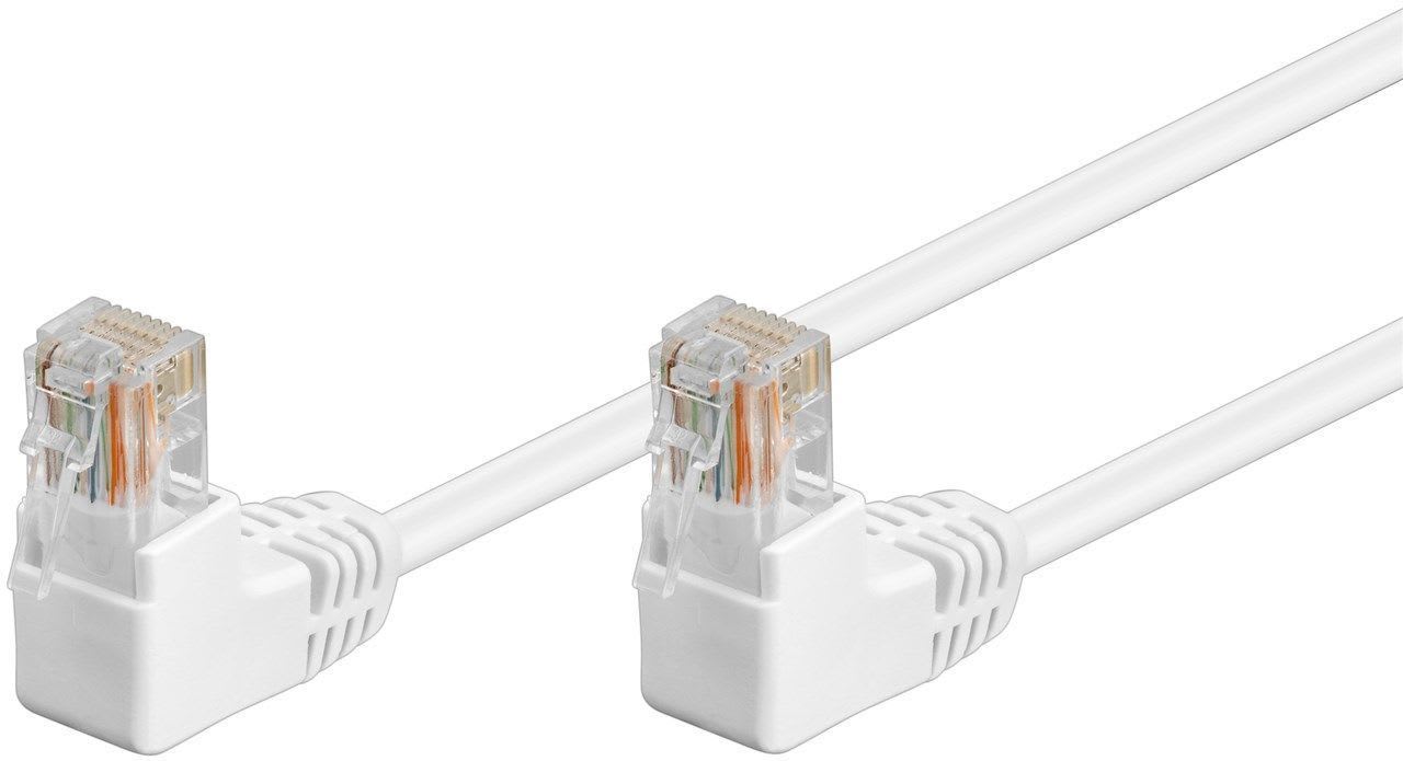 GOOBAY - Kytkentäkaapeli - CAT 5E, U/UTP, kulma, 0.25m, val