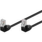 GOOBAY - Kytkentäkaapeli - CAT 5E, F/UTP, kulma, 0.5m, mus