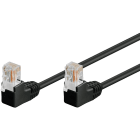 GOOBAY - Kytkentäkaapeli - CAT 5E, U/UTP, kulma, 0.25m, mus
