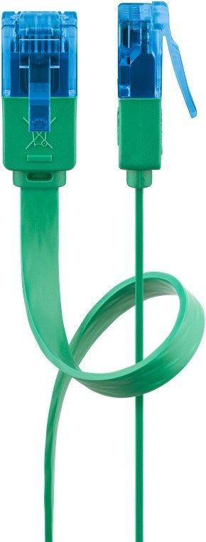 GOOBAY - Kytkentäkaapeli - CAT 6A, U/UTP, litt, 0.5m, vih