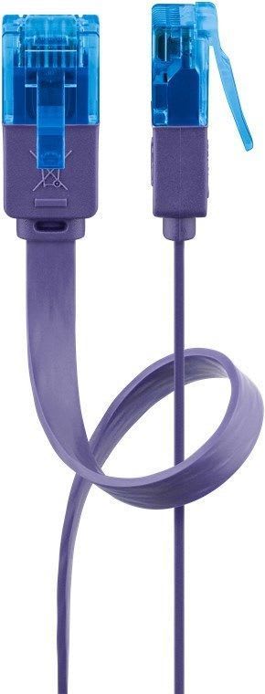 GOOBAY - Kytkentäkaapeli - CAT 6A, U/UTP, litt, 2m, vio