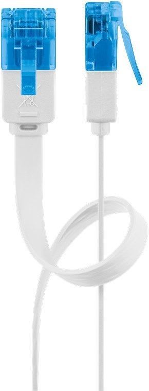 GOOBAY - Kytkentäkaapeli - CAT 6A, U/UTP, litt, 5m, val