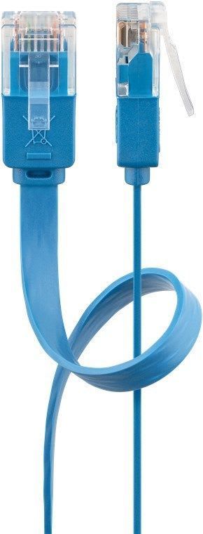 GOOBAY - Kytkentäkaapeli - CAT 6, U/UTP, litt, 2m, sin