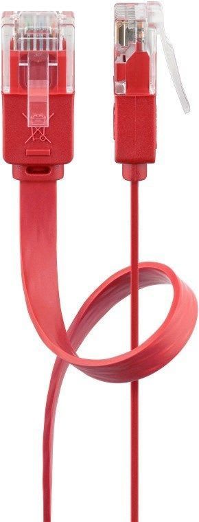 GOOBAY - Kytkentäkaapeli - CAT 6, U/UTP, litt, 1m, pun