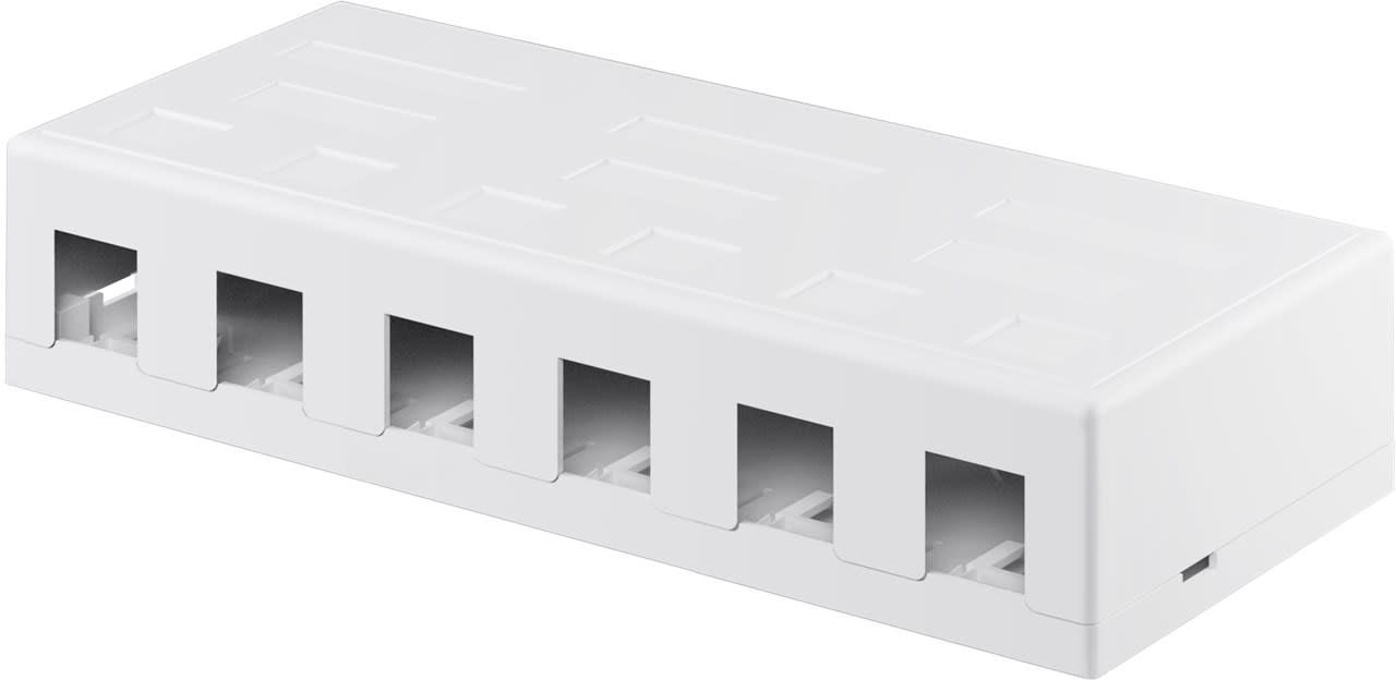 GOOBAY - Paneeli-kuitu/kupari - Keystone tyhjä kotelo 6 porttia