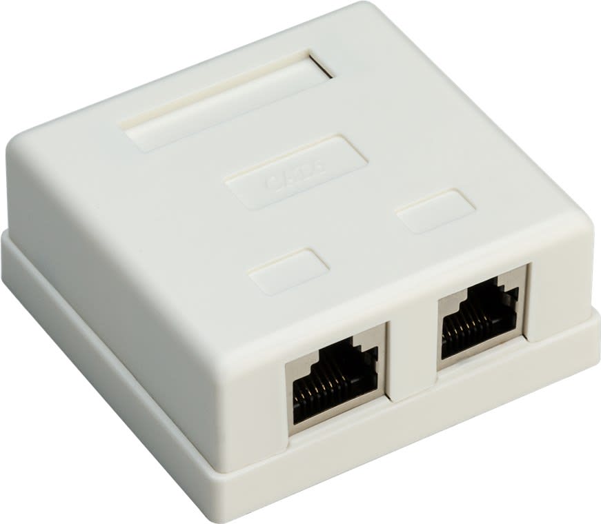 GOOBAY - AV-rasia - 2-os RJ45-rasia, CAT 6, STP