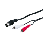GOOBAY - Liitosjohto - DIN uros > 2RCA uros 1,5 m