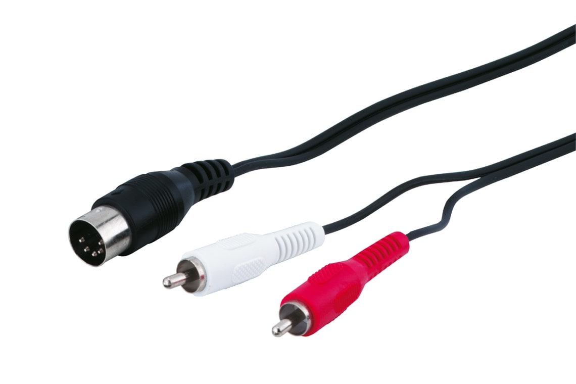 GOOBAY - Liitosjohto - DIN uros > 2RCA uros 1,5 m