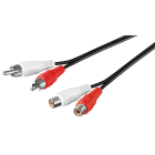 GOOBAY - Liitosjohto - 2RCA uros/naaras 2,5 m