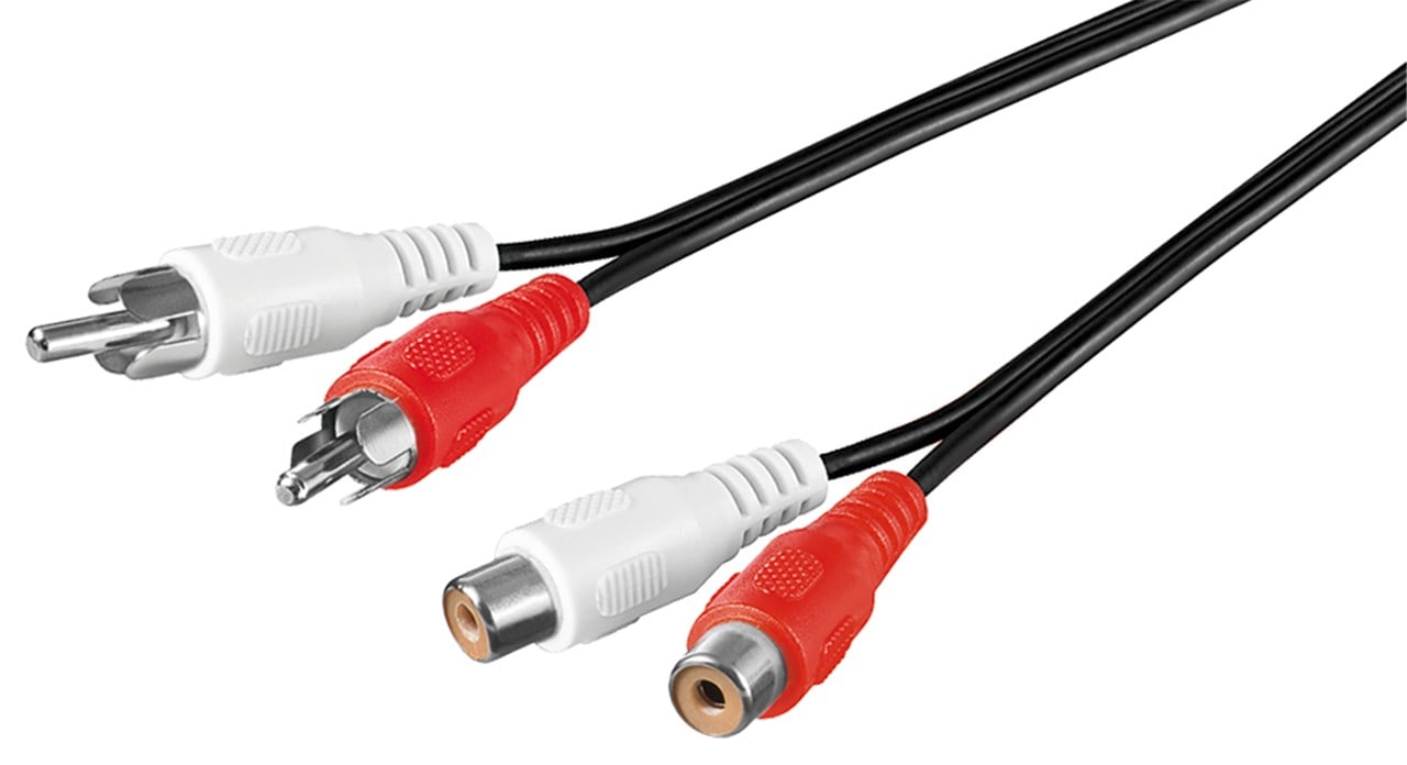 GOOBAY - Liitosjohto - 2RCA uros/naaras 5 m