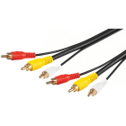 GOOBAY - Liitosjohto - 3RCA uros/uros RG59 5 m