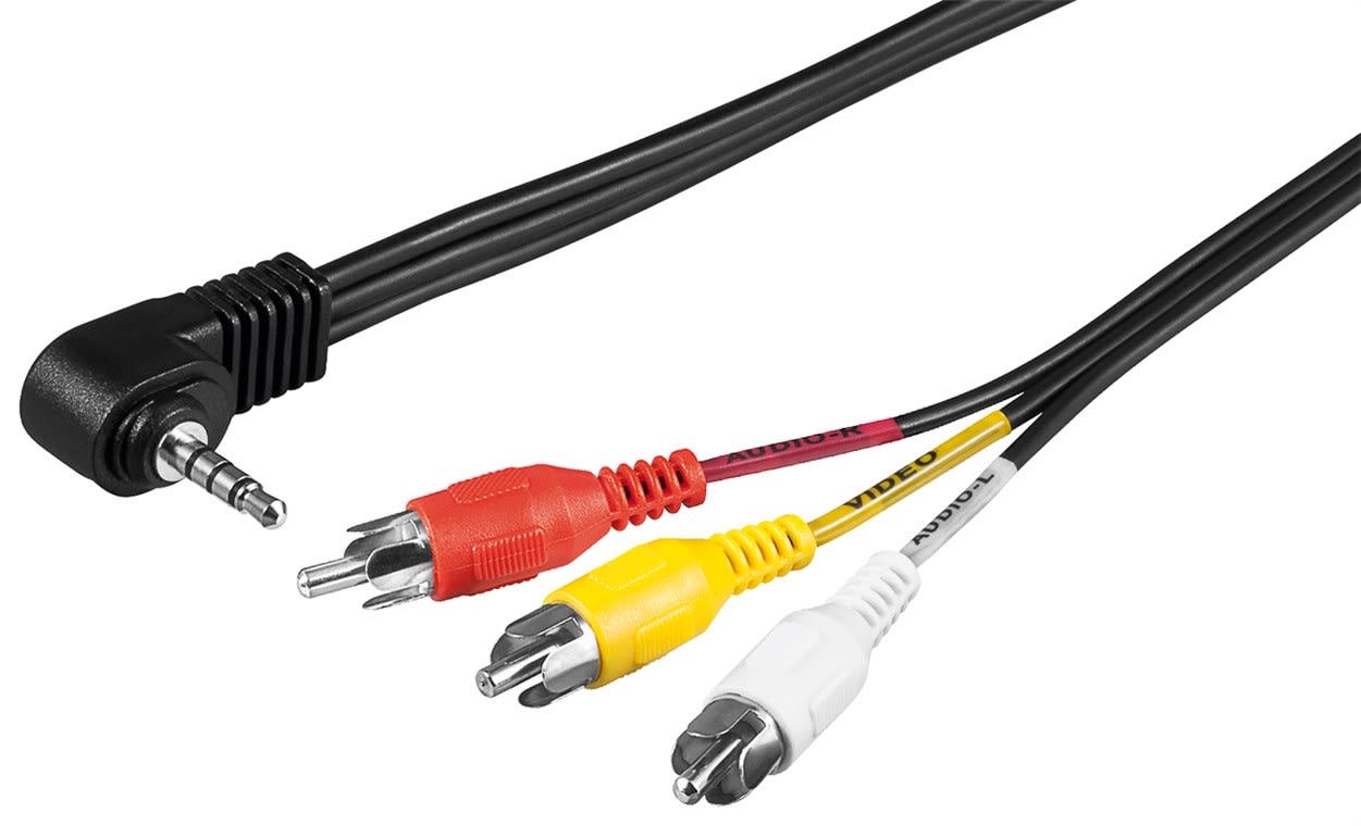 GOOBAY - Liitosjohto - 3,5 mm uros 90° > 3RCA ur 1,5m