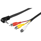 GOOBAY - Liitosjohto - 3,5 mm uros 90° > 3RCA ur 1,5m