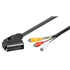 GOOBAY - Liitosjohto - SCART uros > 3RCA uros 2 m