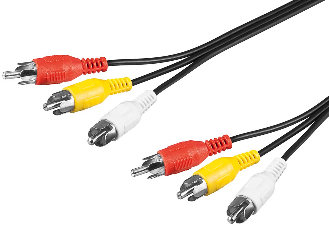 GOOBAY - Liitosjohto - 3RCA uros/uros 2 m