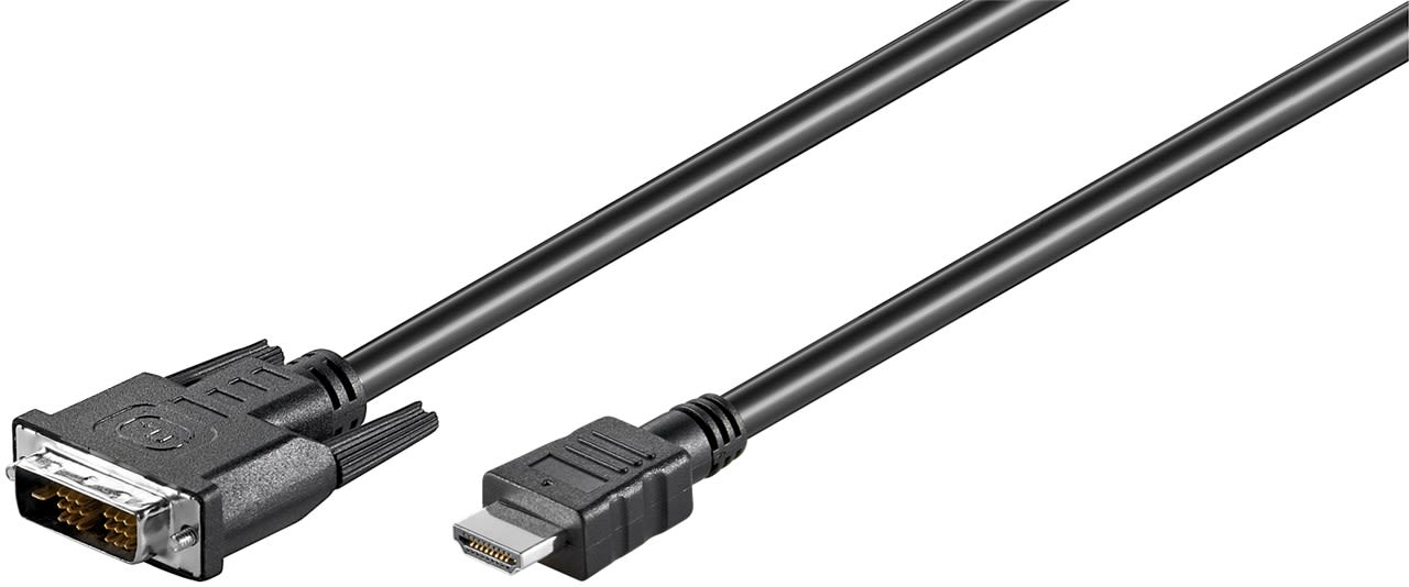 GOOBAY - Videokaapeli - DVI-D/HDMI-kaapeli 1m