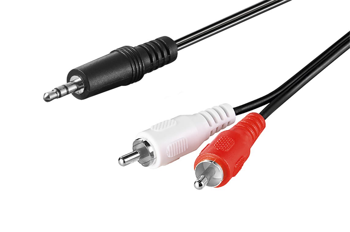 GOOBAY - Liitosjohto - 3,5 mm uros > 2RCA uros 1 m
