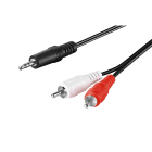 GOOBAY - Liitosjohto - 3,5 mm uros > 2RCA uros 1 m